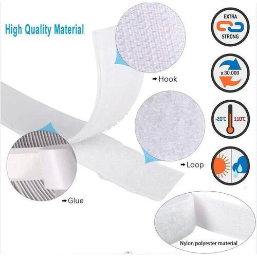 1/3/5M Strong Self-adhesive Fastener Tape Hook and Loop Magi