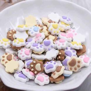 10pcs 22mm Cat Mini Paw Cartoon For Decoration DIY Charms