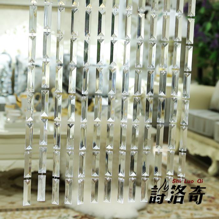 水晶珠帘客厅鞋柜隔断玄关长条水晶帘KTV酒店挂帘家居装饰