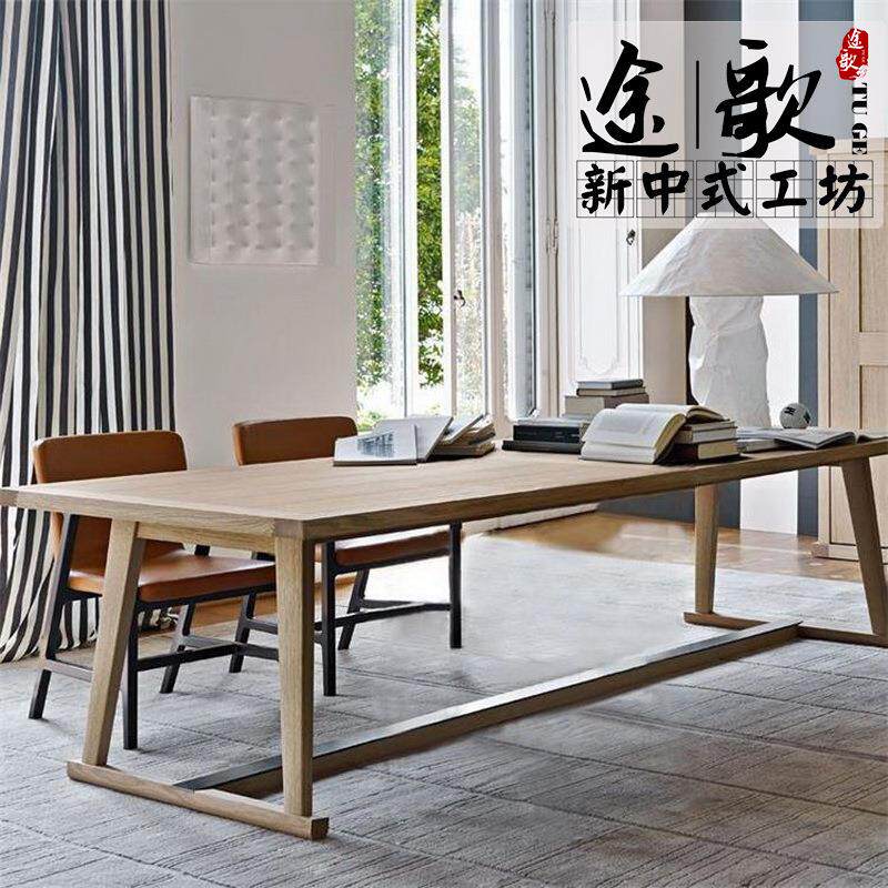 禅意新中式茶桌椅组合简约现代办公室功夫茶艺桌泡茶台茶道桌