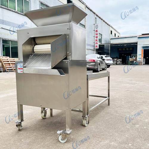 .广东百香果取浆机 不锈钢工业电动对辊榨汁机挤压爆浆取汁机