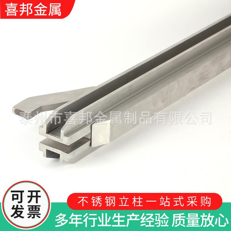 不304锈钢立柱不锈钢扶手商0026场玻璃楼梯栏杆锈钢工程不立柱