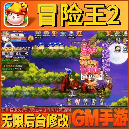 冒险王2手游无限GM后台道具内部号折扣礼包免费版安卓苹果鸿蒙