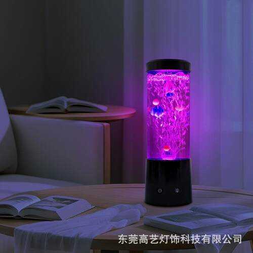 工厂直销LED气泡鱼灯遥控七彩变色水族灯BUBBLE FISH装饰台灯夜灯