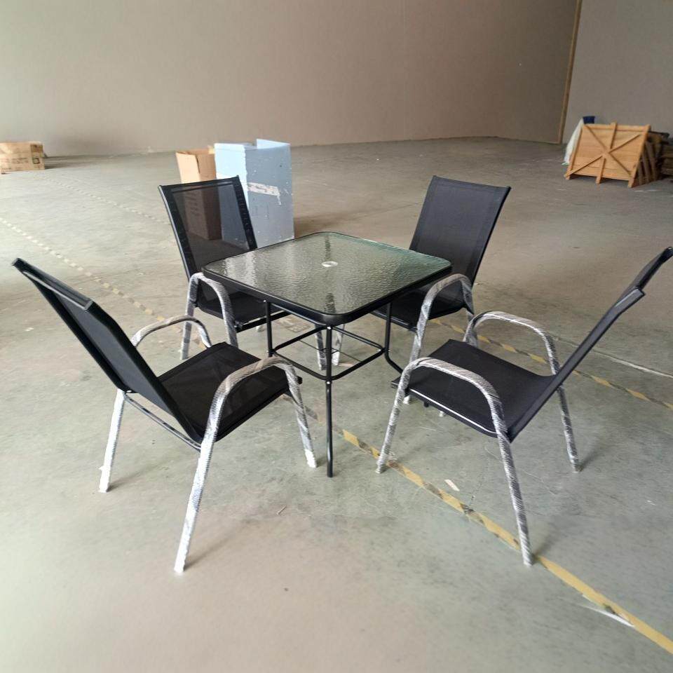 厂家直销户外遮阳伞桌椅套装折叠椅子庭院藤椅体闲组合桌椅