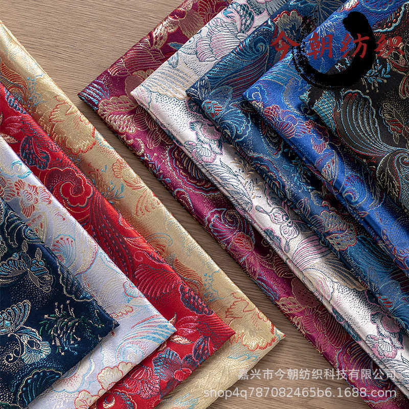 蝴蝶花提花织锦缎面料童装拜年服仿古旗袍唐装锦盒靠垫包装布料,纺织面料/辅料/配套,服装花边,淘宝优惠券,粉丝福利购,淘宝优惠卷
