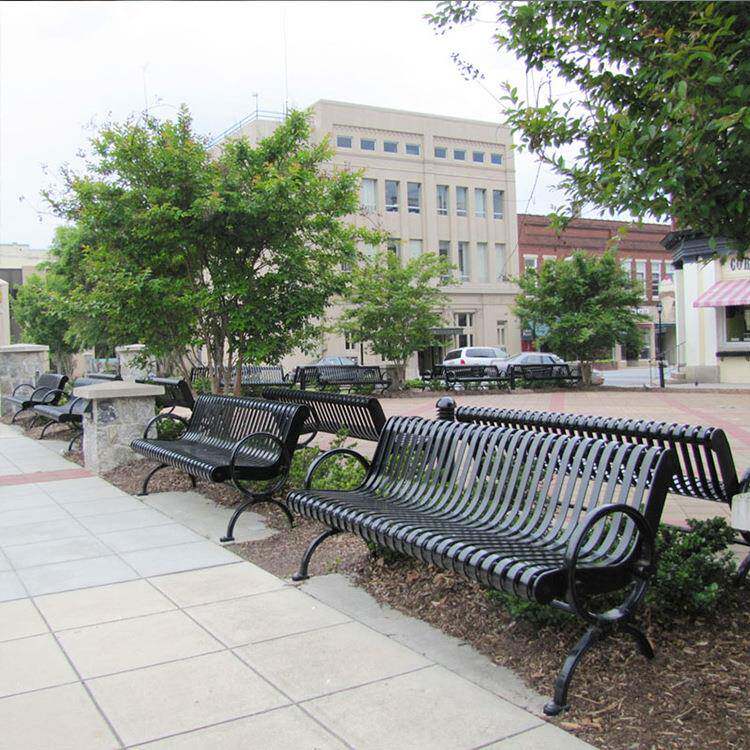 铁艺金属公园椅铸铁休闲双人座椅户外长椅带靠背小区椅户外专用