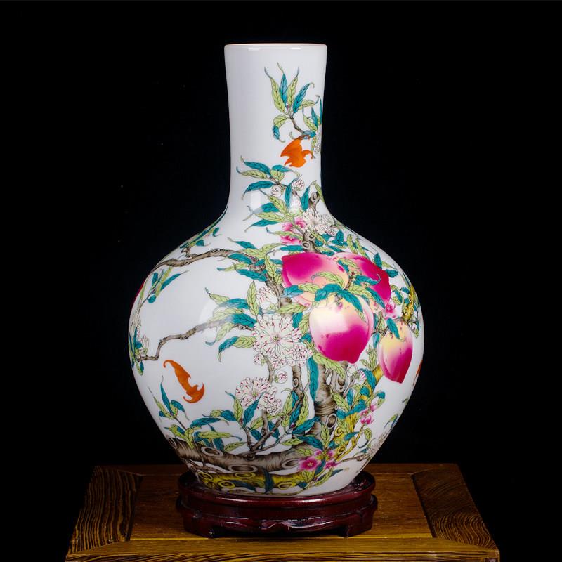 景德镇瓷器陶瓷 新中式青花瓷花瓶客厅装饰品摆件 彷古工艺礼品摆