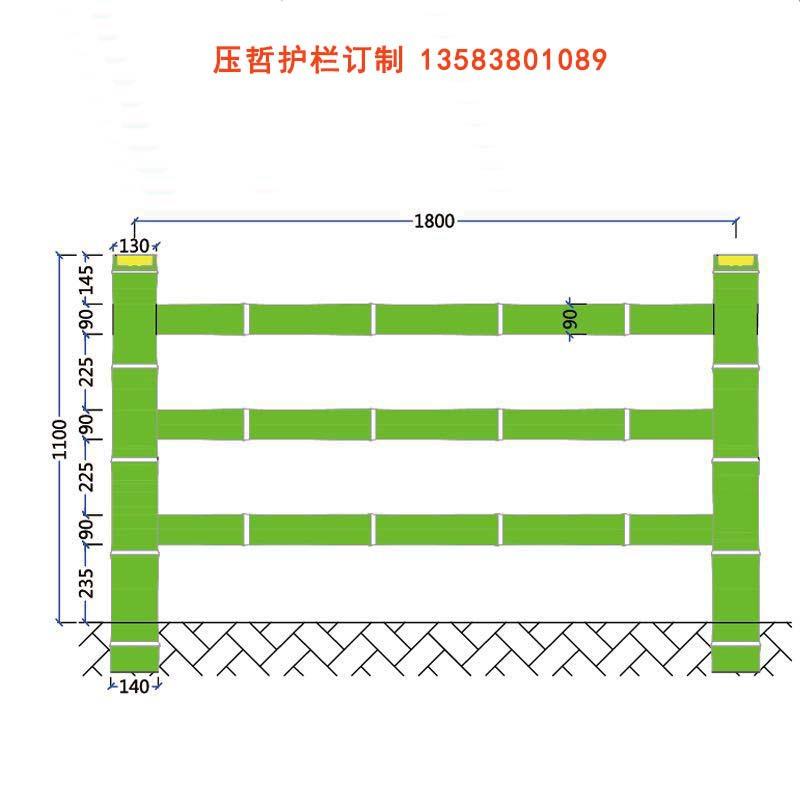 水泥仿竹子护栏竹篱笆混凝土桥梁楼梯阳台仿竹栏杆景区围栏防撞
