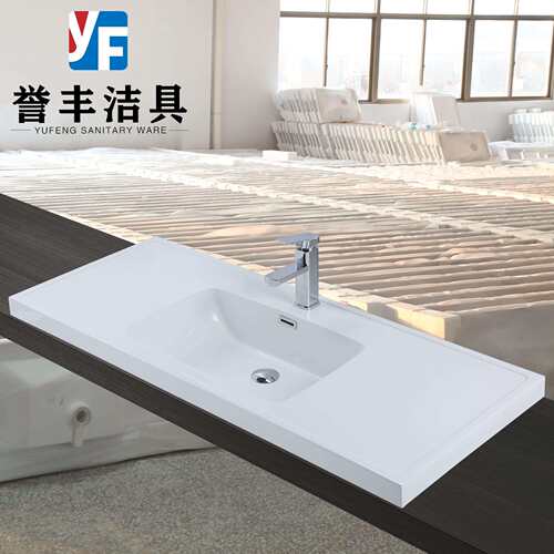 人造石一体盆源头厂家卫生间洗脸洗手台盆微晶石洗漱盆浴室柜水池
