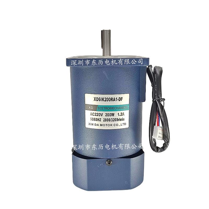 现货供应XD信达（垯）电机XD6IK200RA1-DF圆轴马达AC220V 220W
