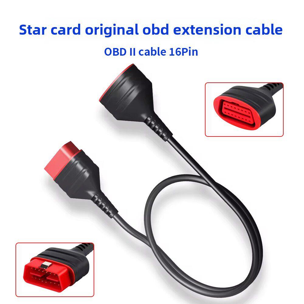 星卡原装OBD2延长线thinkcarTT元征诊断仪16针加长线加粗抗拉扯