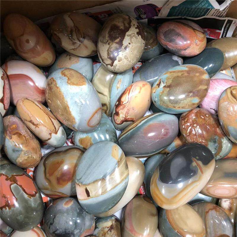 天然原石海洋石把玩水晶碎石手把件裸石矿标摆件口袋石