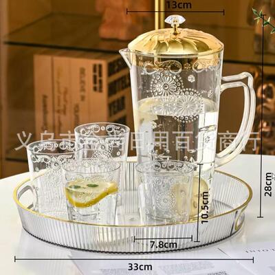 Large Capacity Transparent Plastic Cold Water Pitcher for Ho
