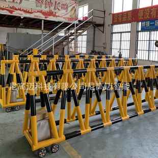 拒马可移动隔离栏防冲撞阻拦电动拒马甘肃兰州伸缩距马护栏门