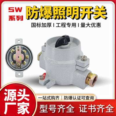 防爆照明开关SW-10 220V380V铝合金10A壁式明装加厚控制转换开关