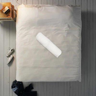 Round Pillow Cover 18X60cm Cylinder Pillow Cases White