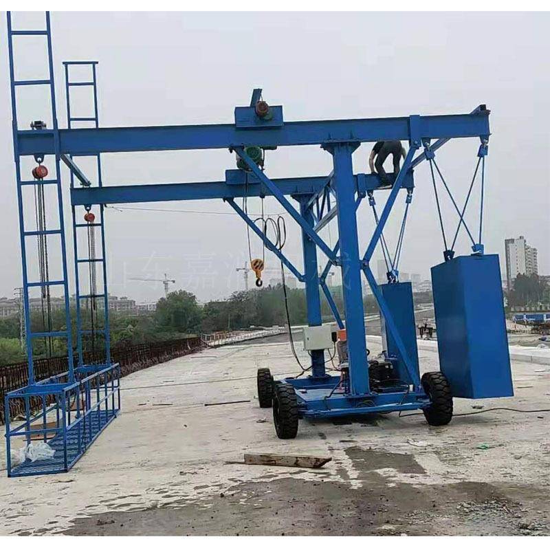 桥梁防撞墙模板台车 1吨防护栏安装台车 高速匝道施工吊篮