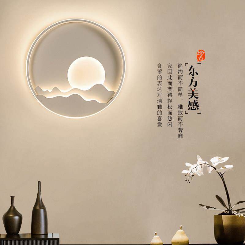 客厅卧室壁灯新中式LED灯具现代简约古典中国风书房过道床头灯饰