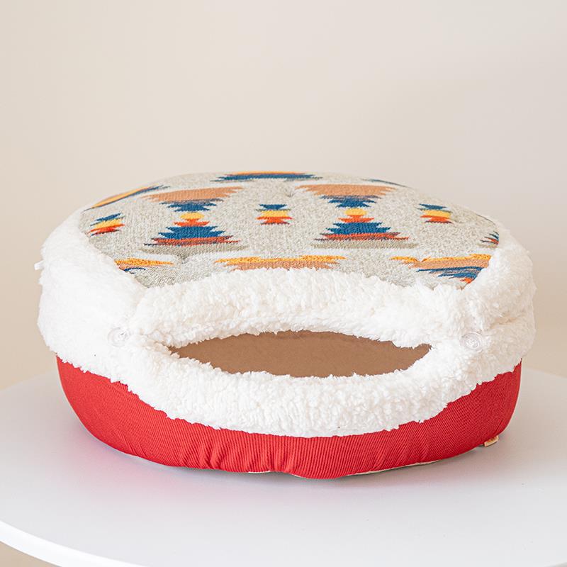 正品『喵川铺子闭』铜锣烧冬猫窝季保暖封式全感四季通安用猫咪宠