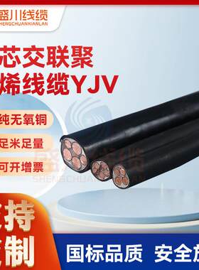 YJV国标铜芯电力电缆PVC材质电缆线交联聚乙烯线缆低压电阻电线