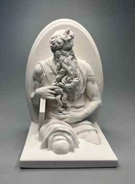 摩西人物雕塑艺术品石膏像扩香石桌面摆件高级小众礼品美术教具