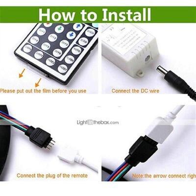 防水5M 24W Rgb Smd灯Led灯带44KEYstring灯