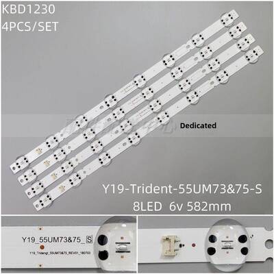 4条*全新55UM7510PLA灯条Y19-Trident-55UM73&75-S电视背光灯