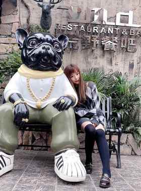 正品雕塑定玻璃钢卡通人物树脂雕像饭店吉祥制物户大型定门外口摆
