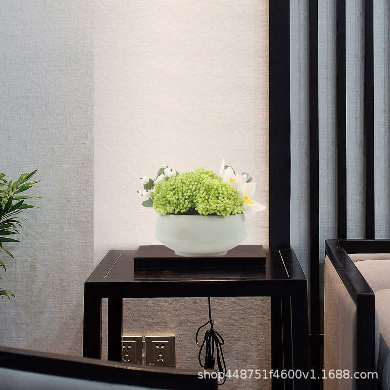 景中式家居花盆桌面盆栽简约假茶几样板间摆件现代花艺装饰品仿真,鲜花速递/花卉仿真/绿植园艺,仿真绿植,淘宝优惠券,粉丝福利购,淘宝优惠卷