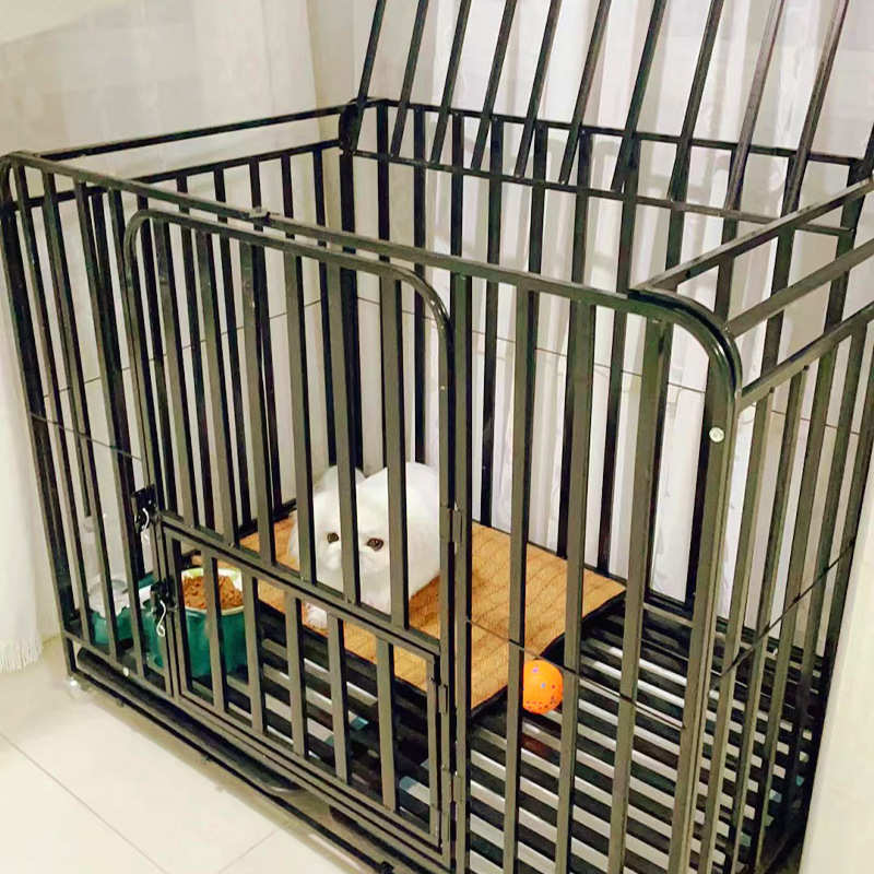 狗笼子大型中型犬室内带厕所分离加粗方管宠物笼金毛拉布拉多家用