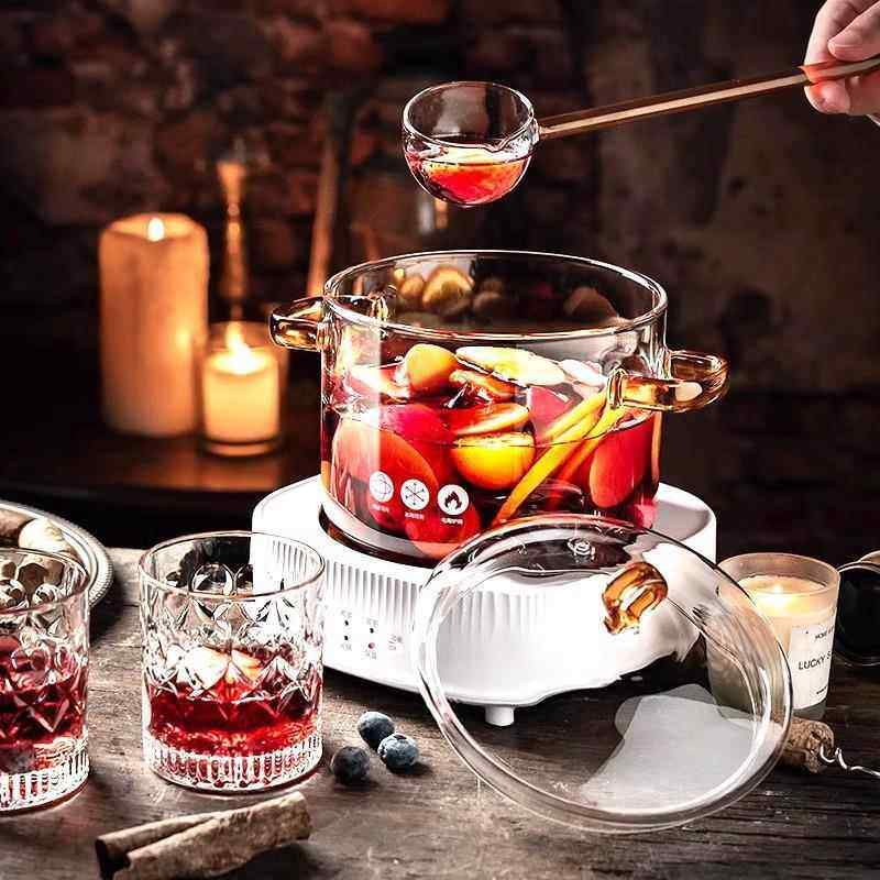 煮红酒专用锅具套装冬天明火电陶炉耐高温玻璃器皿围炉热红酒汤锅