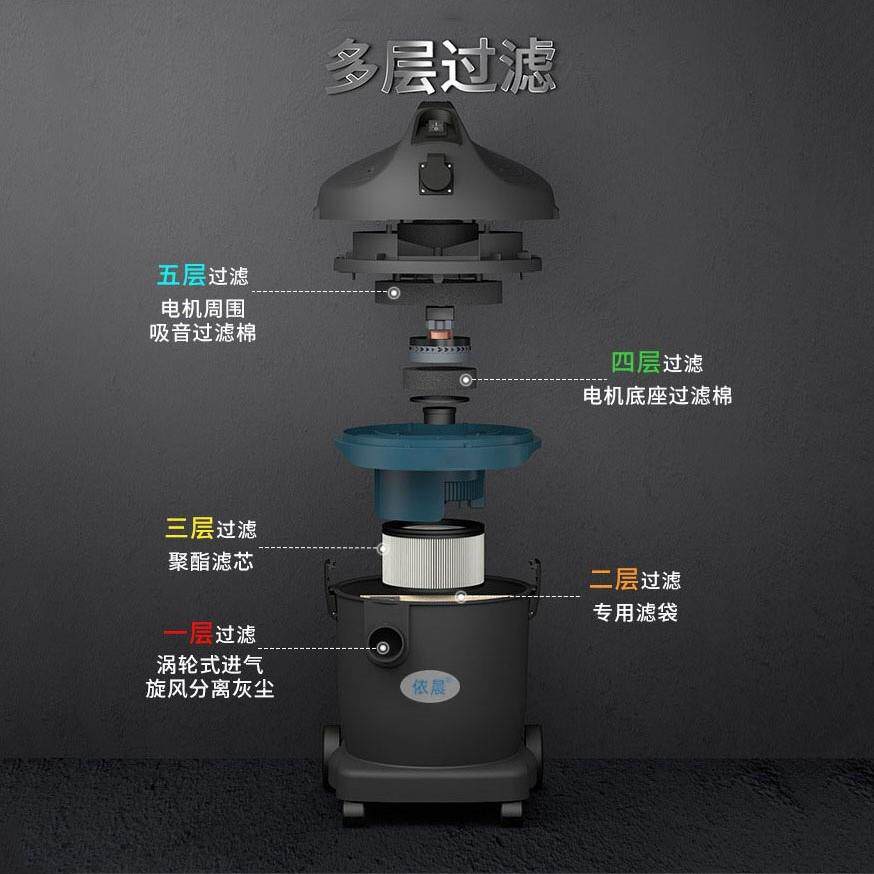 超市商店吸QML货架2灰纸屑粉尘吸尘器尘工2业100W20V小型吸尘器