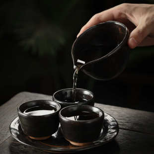 复古陶瓷公道杯家用客厅功夫茶具匀茶杯分茶器公杯茶海不烫手茶道