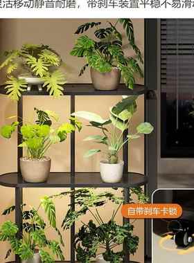 中古风花架子客厅落式可阳台花51121盆托架置植物架移动绿摆地放