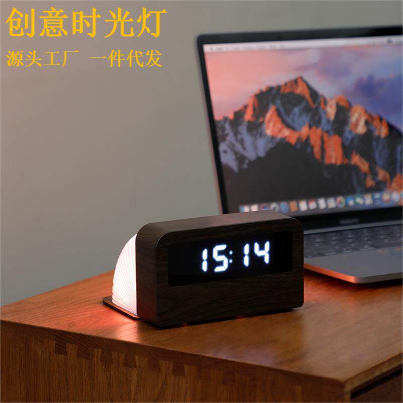 时光灯卧室书书房LED小夜灯灯折叠书灯无极调光可调光台灯新中式