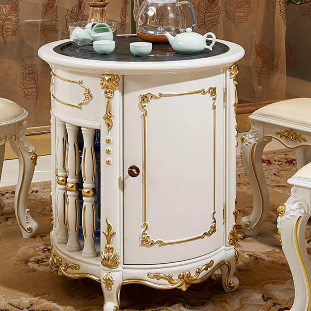 茶桌实木移动小茶台阳台实木茶车沙发边几桌欧式小型茶桌泡茶一体