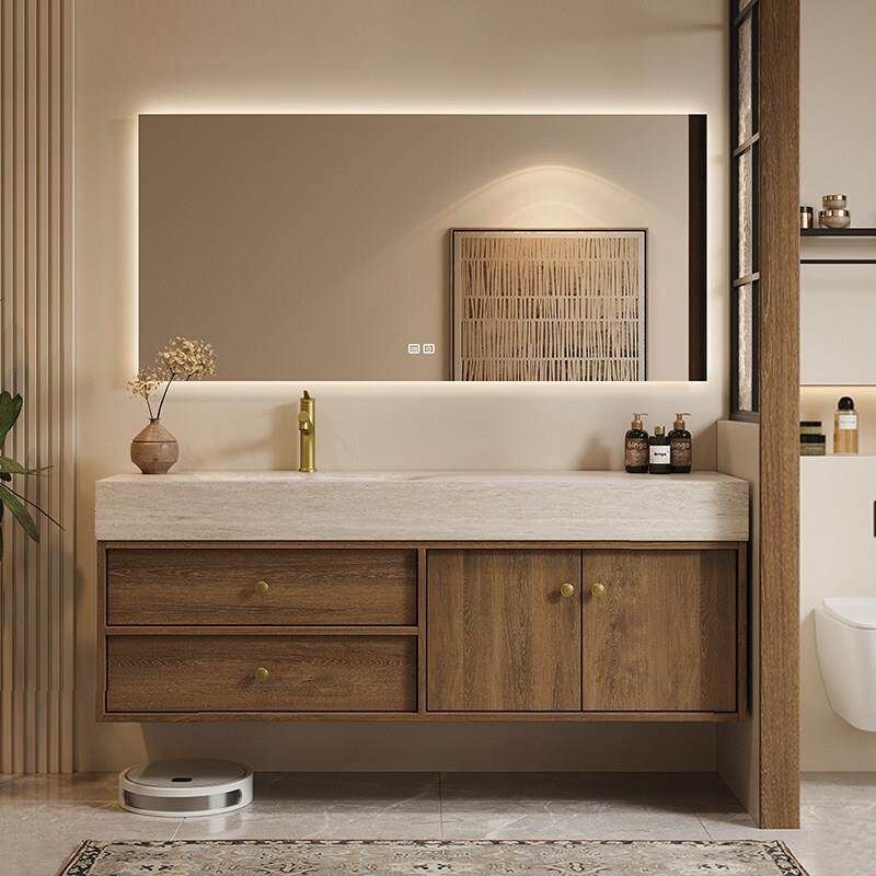 环保天使胡桃木陶瓷一体盆落地浴室柜组合卫生间洗手盆洗脸洗漱台,家装主材,浴室柜组合,淘宝优惠券,粉丝福利购,淘宝优惠卷