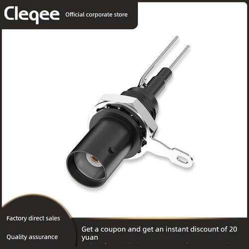 Cleqee全塑封BNC母座50KY 高质量安规标准可安装于仪器面板