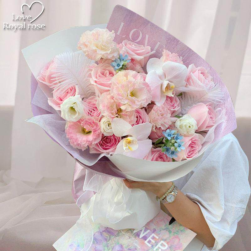 毕业季玫瑰花郁金香花束杭州鲜花快递同城爱人女友生日订花送上门