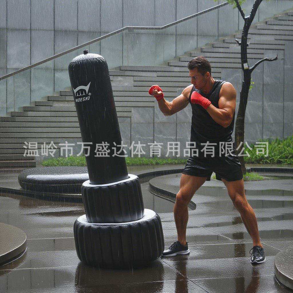 新款充气注水拳击沙袋立式家用室内成人散打儿童跆拳道训练拳击柱
