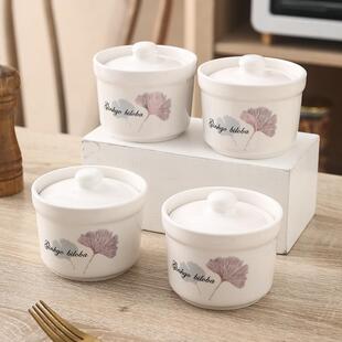 陶瓷隔水炖锅家用带盖子蒸蛋碗鸡蛋羹专用碗燕窝汤盅炖罐煲汤小炖