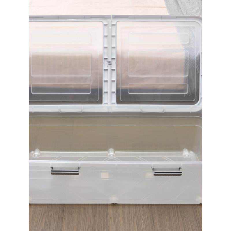 【官方正品】床底收纳箱抽屉式塑料滑轮扁平床下收纳神器家用大容