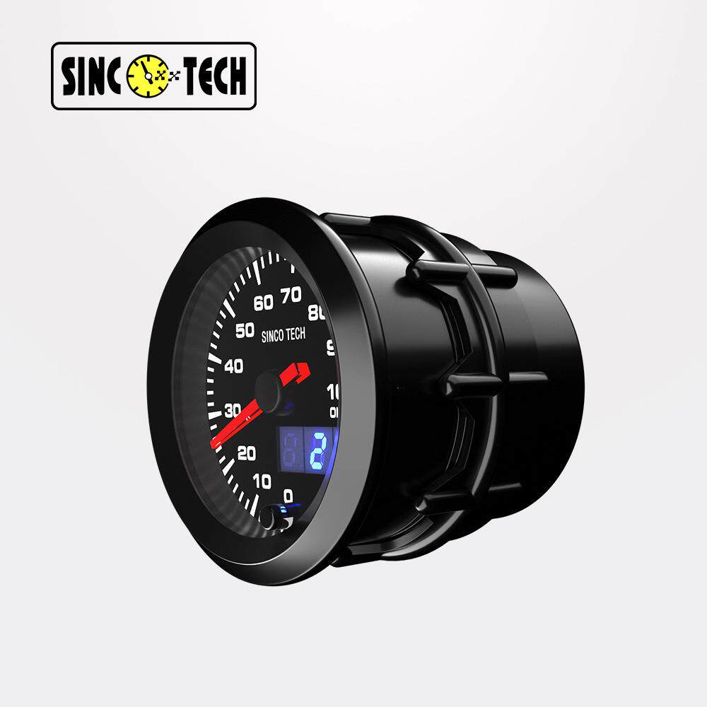 SINCOTECH 高速步进电机2吋7彩LED数码赛车油压表黑色52mm DO6366