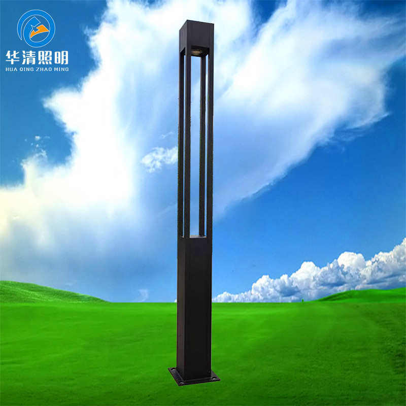 led现代简约庭院灯户外景观灯3米方铝型材立柱子路灯公园小区灯具