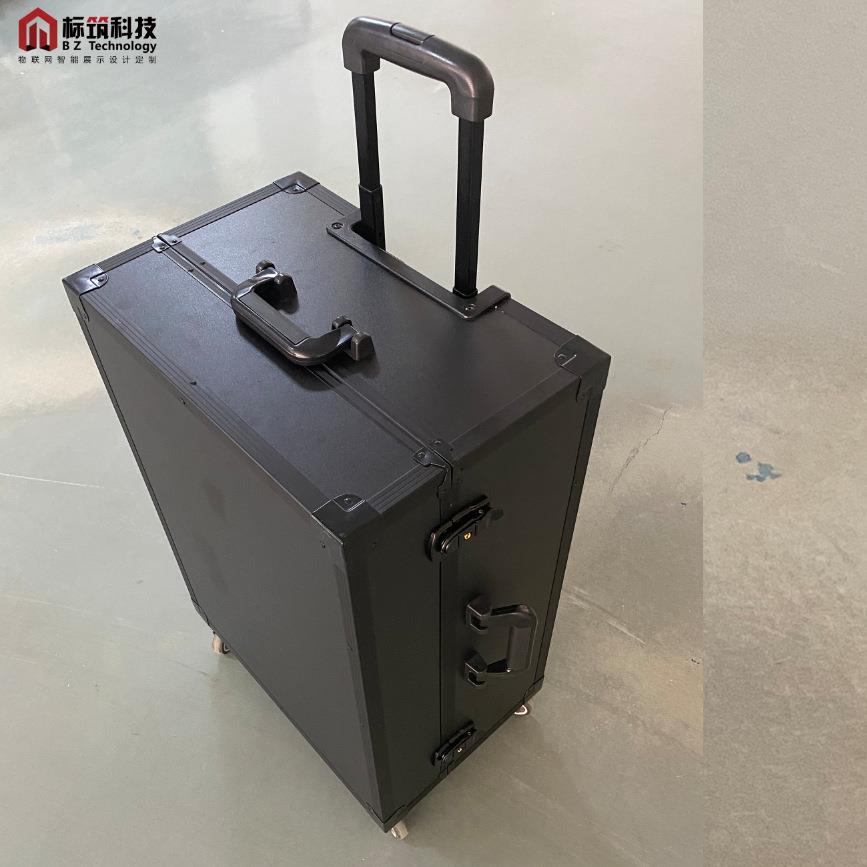 黑色ONT模型拉杆展示箱铝合金边框EVA内衬装置