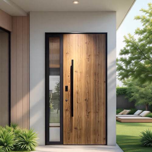 入户门防盗门子母门别墅大门进户门原木纹风家用精雕铸铝装甲单门