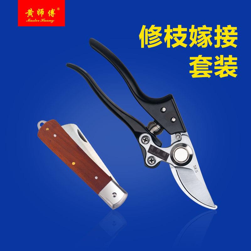 黄工师傅树枝树修枝剪嫁接SBK园艺具套装果刀剪苗木芽接刀折叠多