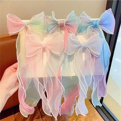 Pearl Big Bows Ribbons Children