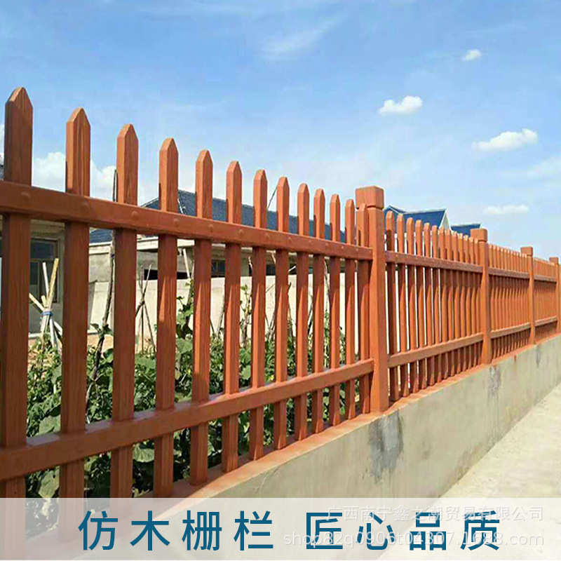 水泥仿木栅栏模具园林草坪花坛篱笆模型庭院护栏围栏建筑模板厂家